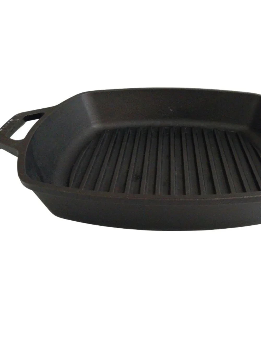 Lodge Cast Iron Square Skillet Grill Pan 8SGP 10.5 inch Non-Toxic Cookware